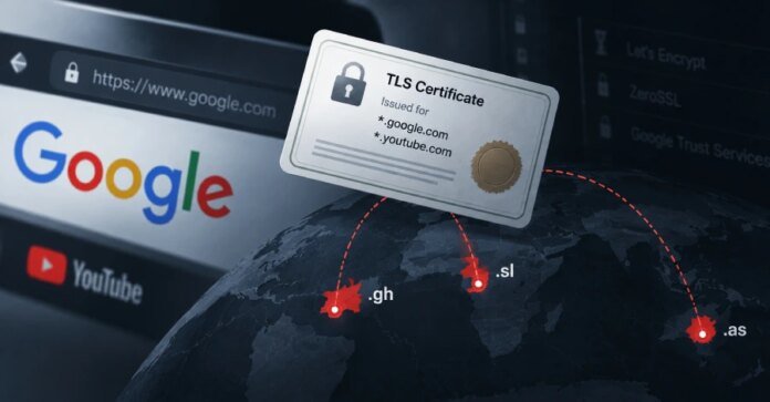 Attackers Compromise .gh, .sl, and .as Domains to Secure Google Certificates